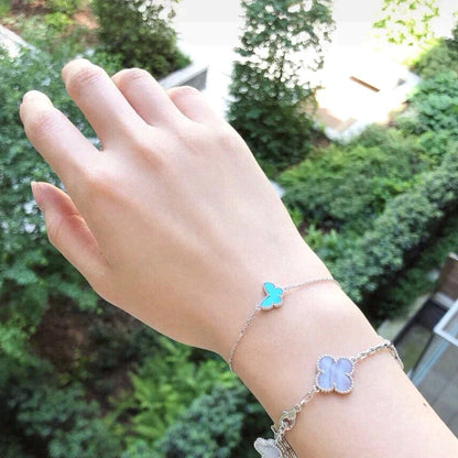 [Kismet Jewels ]BUTTERFLY TURQUOISE BUTTERFLY BRACELET SILVER