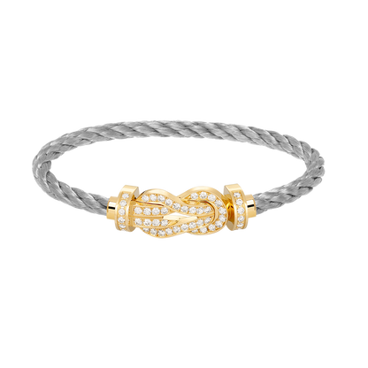 [Kismet Jewels ]CHANCE LARGE 8 FIGURE BUCKLE FULLDIAMOND BRACELET GOLD