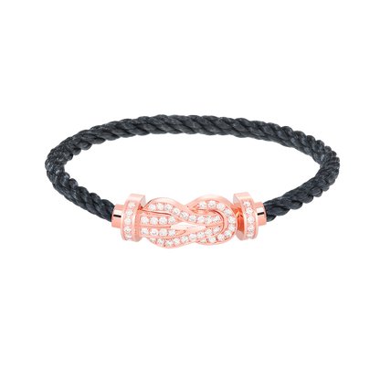 [Kismet Jewels ]CHANCE LARGE 8 FIGURE BUCKLE FULL DIAMOND BRACELET ROSE GOLD