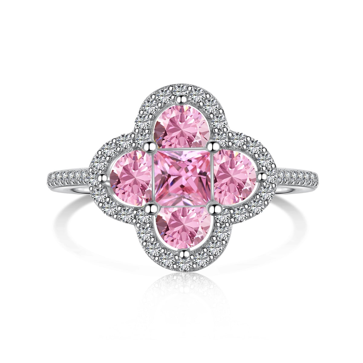 [Kismet Jewels ]Luxurious Eternity Flower Shape Banquet Ring