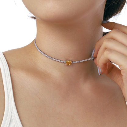 [Kismet Jewels ]2.0 carat Ornate Emerald Cut Necklace