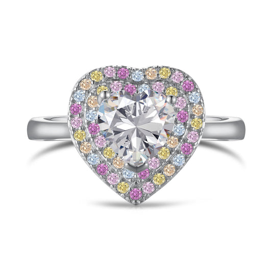 [Kismet Jewels ]Delicate Ebullient Heart Shape Wedding Ring