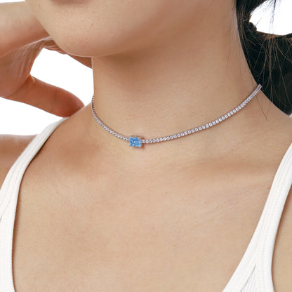 [Kismet Jewels ]2.0 carat Ornate Emerald Cut Necklace