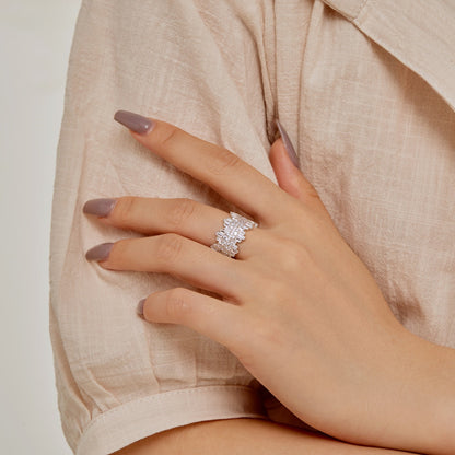 [Kismet Jewels ]Luxurious Colorful Radiant Cut Daily Ring