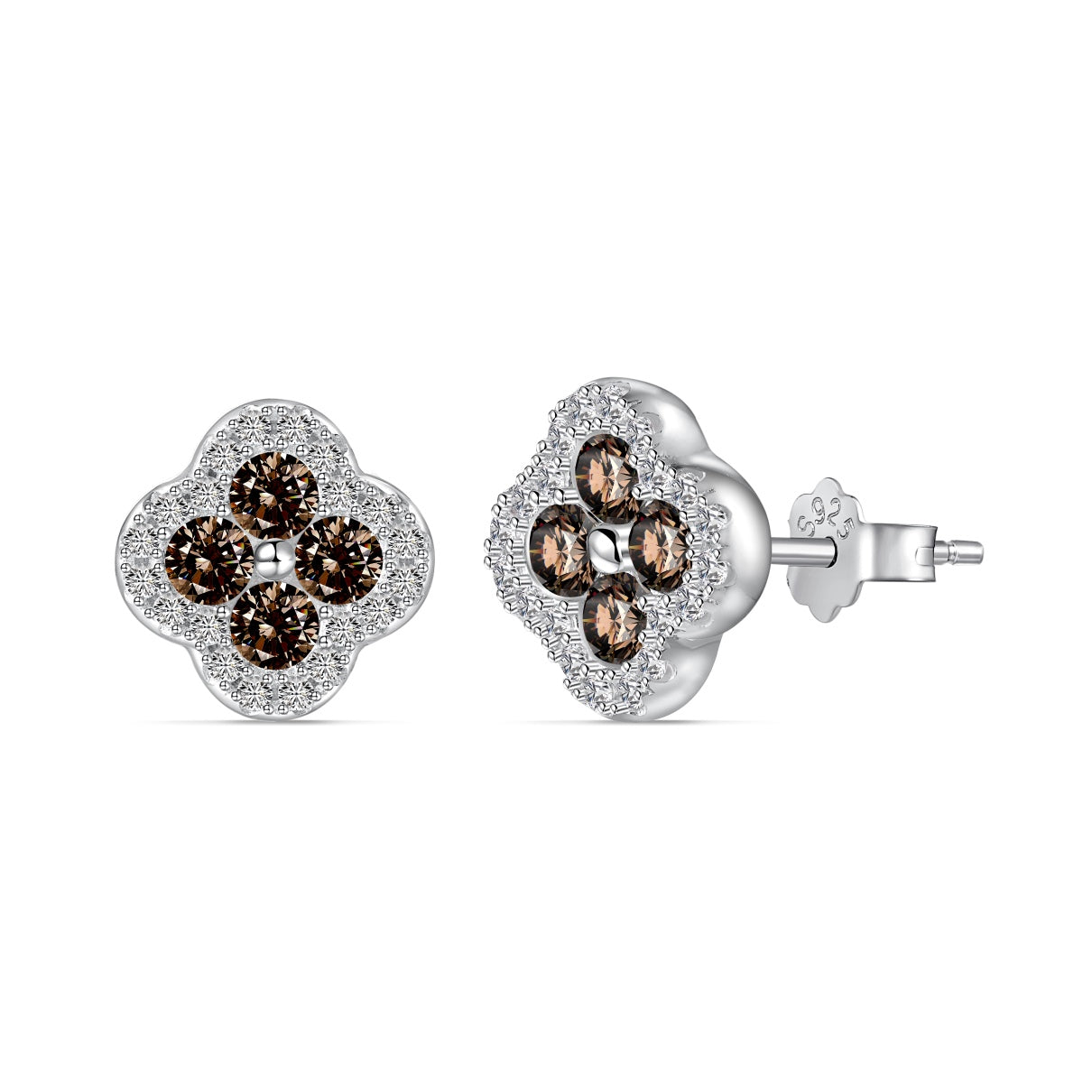 [Kismet Jewels ]Four-Leaf Clover Flower Shaped Earrings