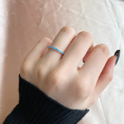[Kismet Jewels ]Delicate Sparkling Round Cut Daily Ring