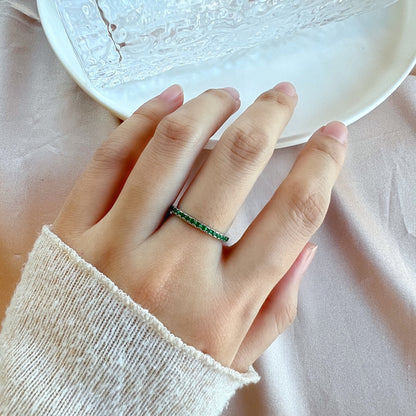[Kismet Jewels ]Delicate Sparkling Round Cut Daily Ring
