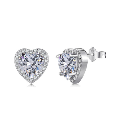 [Kismet Jewels ]Sparkling Heart Shape Lover Earrings