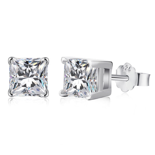 [Kismet Jewels ]1.0 Carat Radiant Princess Cut Wedding Earrings