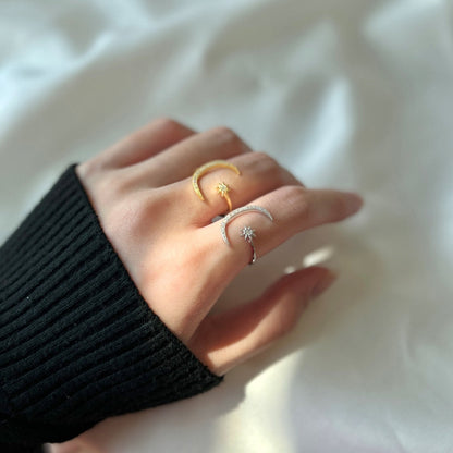 [Kismet Jewels ]Eternity Moon & Star Ring