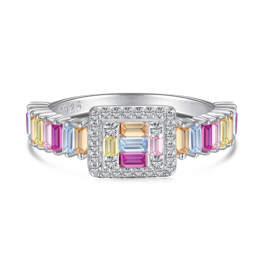 [Kismet Jewels ]Exquisite Colorful Radiant Cut Party Ring