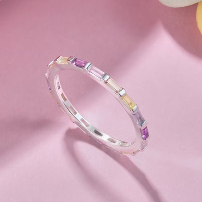 [Kismet Jewels ]Exquisite Multicolored Emerald Cut Daily Ring