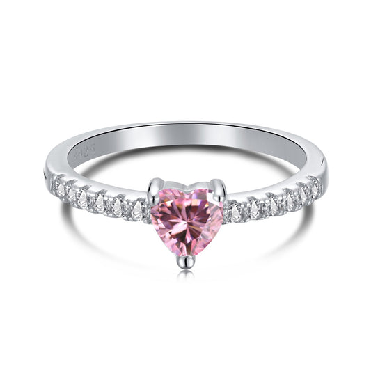 [Kismet Jewels ]0.5 Carat CaratEternity Charming Heart Shape Lover Ring