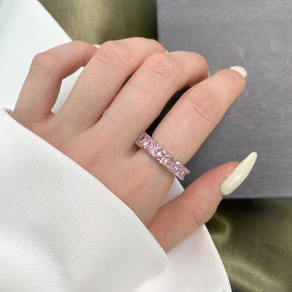 [Kismet Jewels ]Elegant Princess Cut Tennis Ring