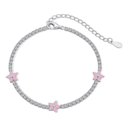 [Kismet Jewels ]Sparkling Flower Shape Tennis Bracelet