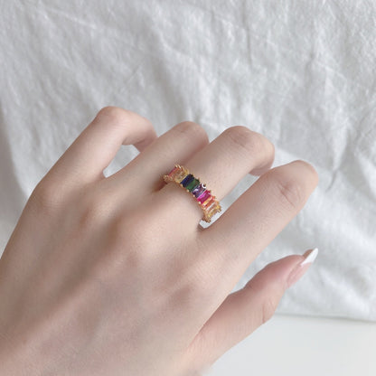 [Kismet Jewels ]Unique Colorful Radiant Cut RIng