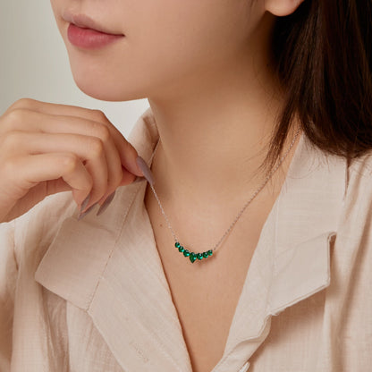[Kismet Jewels ]Dainty Colorful Heart Necklace