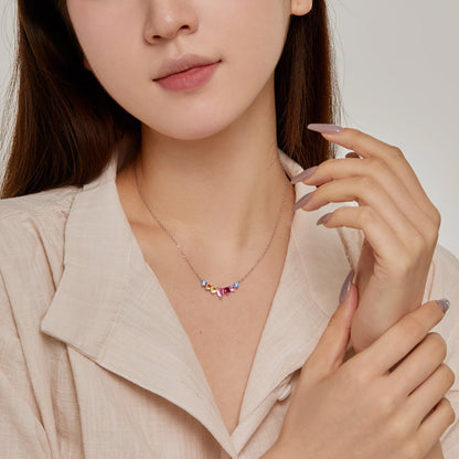 [Kismet Jewels ]Dainty Colorful Heart Necklace