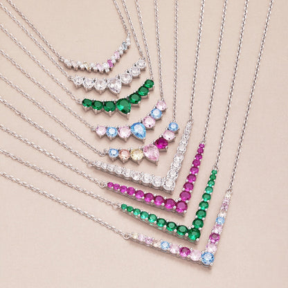 [Kismet Jewels ]Dainty Colorful Heart Necklace