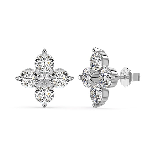 [Kismet Jewels ]Four-Leaf Clover Eight-Pointed Star Earrings