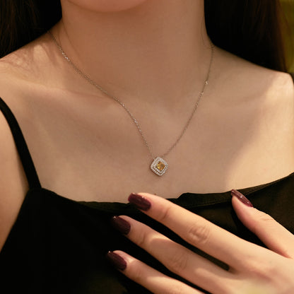 [Kismet Jewels ]Sparkling Asscher Cut Necklace