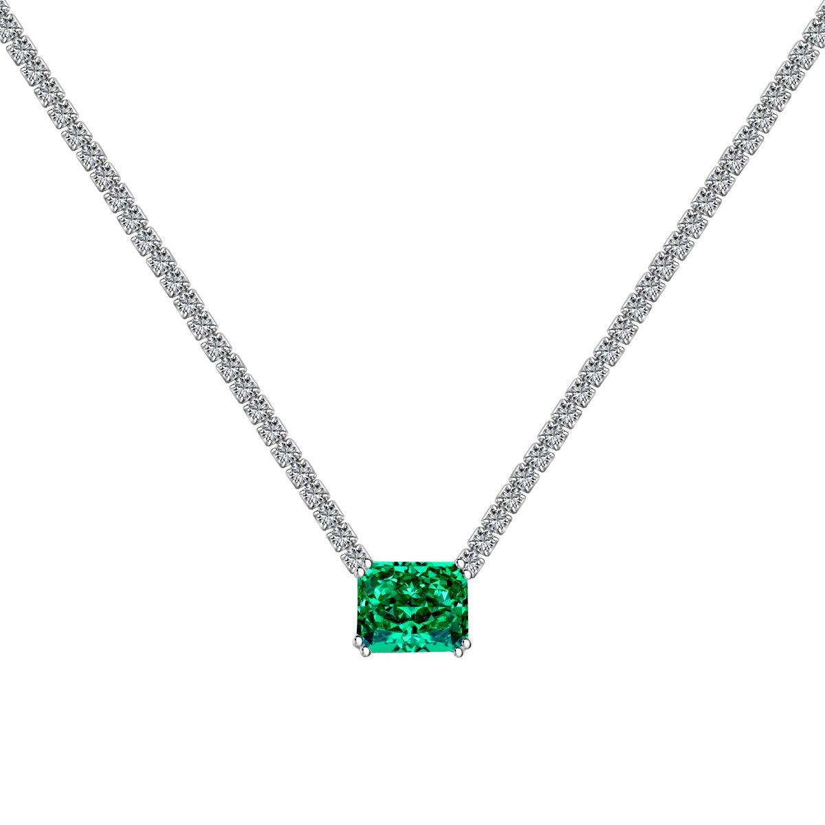 [Kismet Jewels ]4.0 Carat Elegant Radiant Cut Necklace