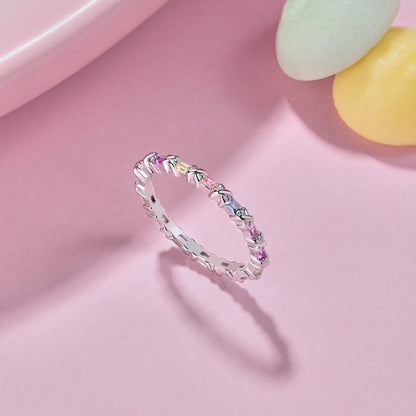 [Kismet Jewels ]Charming Colorful Round Cut Daily Ring