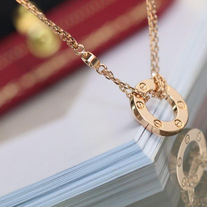 [Kismet Jewels ]LOVE NECKLACE ADJUSTABLE ROSE GOLD 2 DIAMOND
