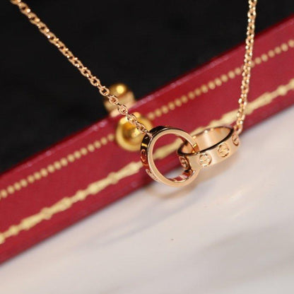 [Kismet Jewels ]LOVE NECKLACE PINK GOLD AND SILVER