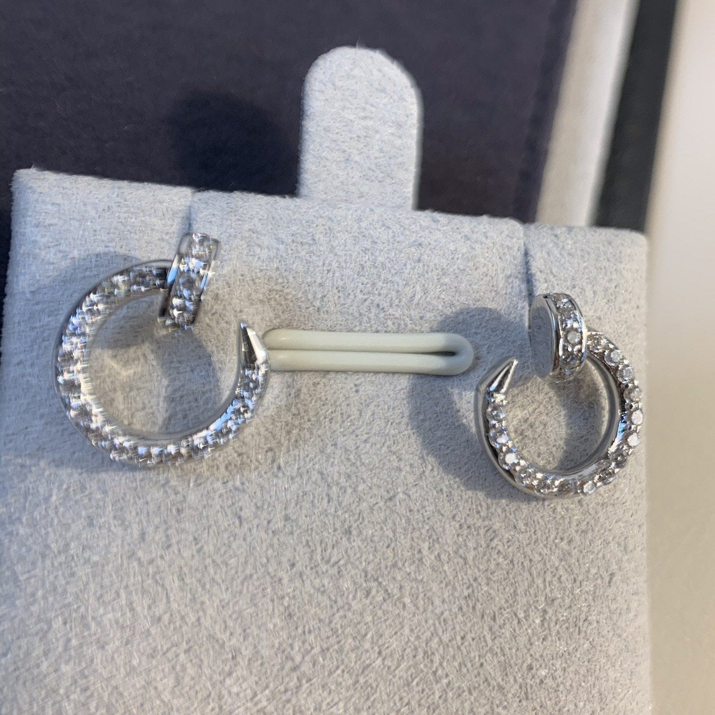 [Kismet Jewels ]JUSTE EARRINGS SILVER DIAMONDS
