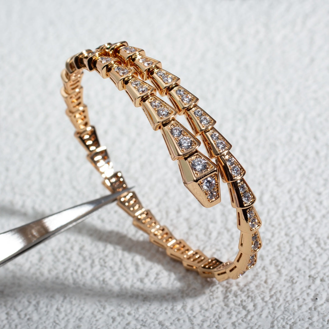 [Kismet Jewels ]SERPENTI BRACELET 6.8MM PINK GOLD DIAMOND