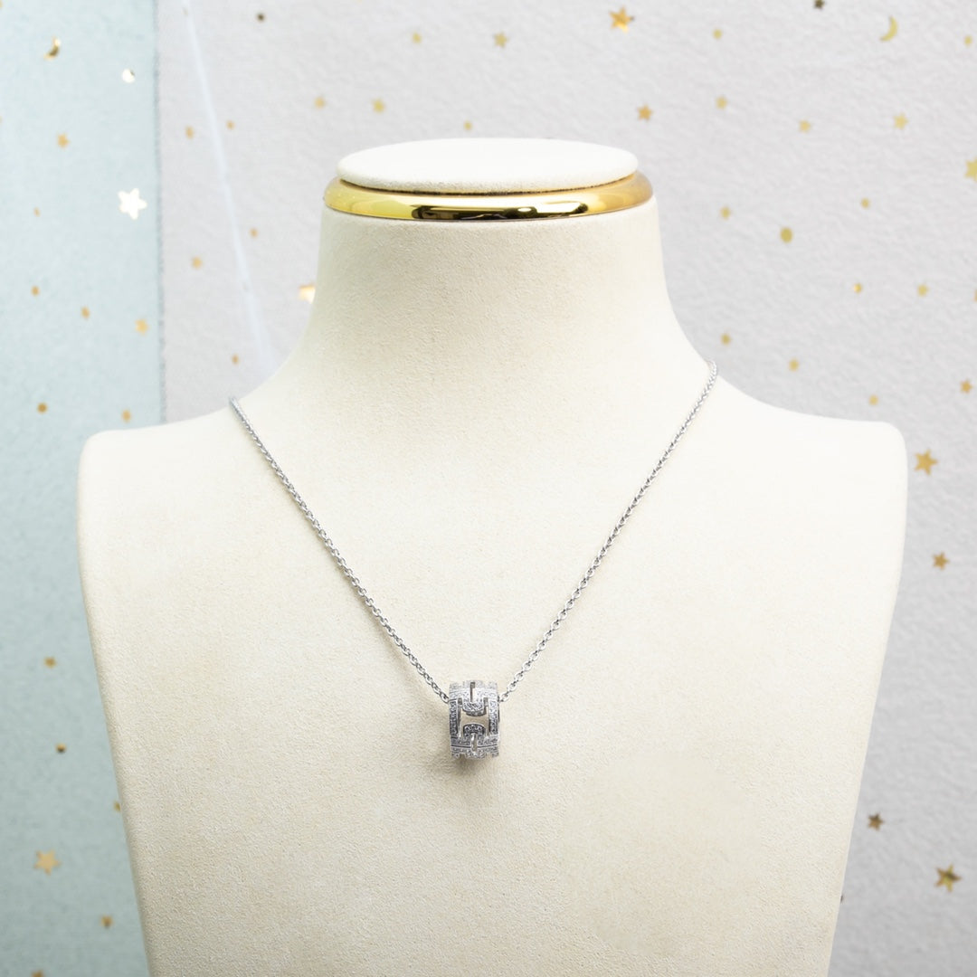 [Kismet Jewels ]PARENTESI NECKLACE SILVER DIAMOND