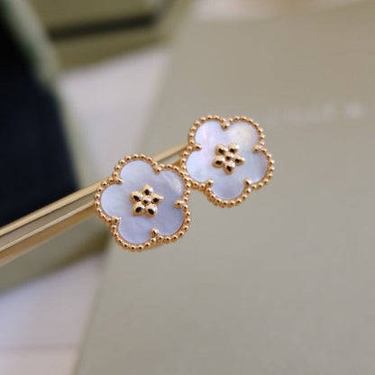 [Kismet Jewels ]LUCKY PINK GOLD WHITE MOP EARRINGS