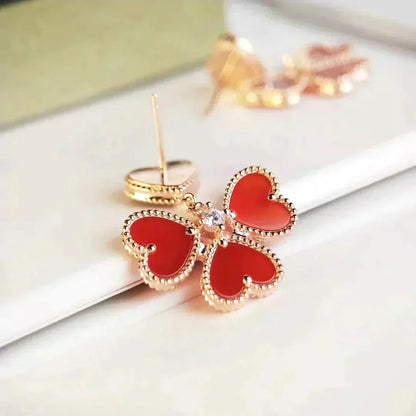 [Kismet Jewels ]SWEET CLOVER CARNELIAN EARRINGS