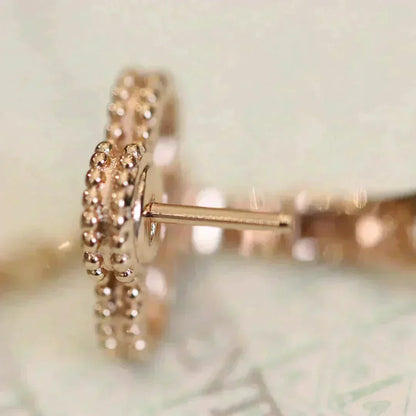 [Kismet Jewels ]CLOVER MEDIUM 1 MOTIFS FUll DIAMOND EARRINGS