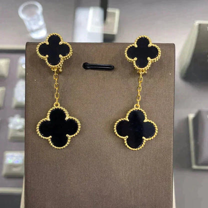[Kismet Jewels ]CLOVER 2 MOTIFS  EARRINGS (MULTIPLE CHOICESC