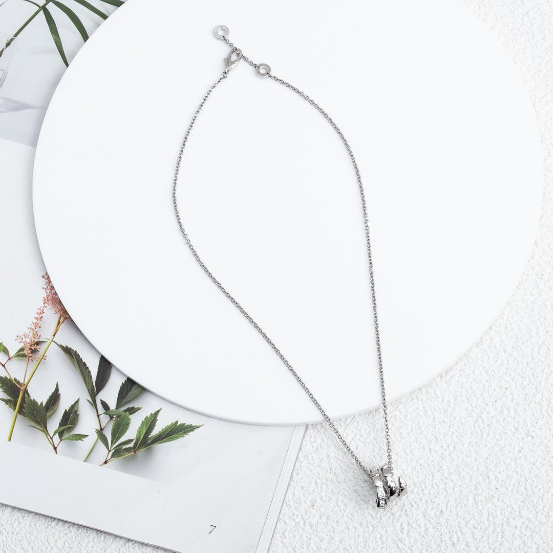 [Kismet Jewels ]SERPENTI SILVER NECKLACE DIAMOND