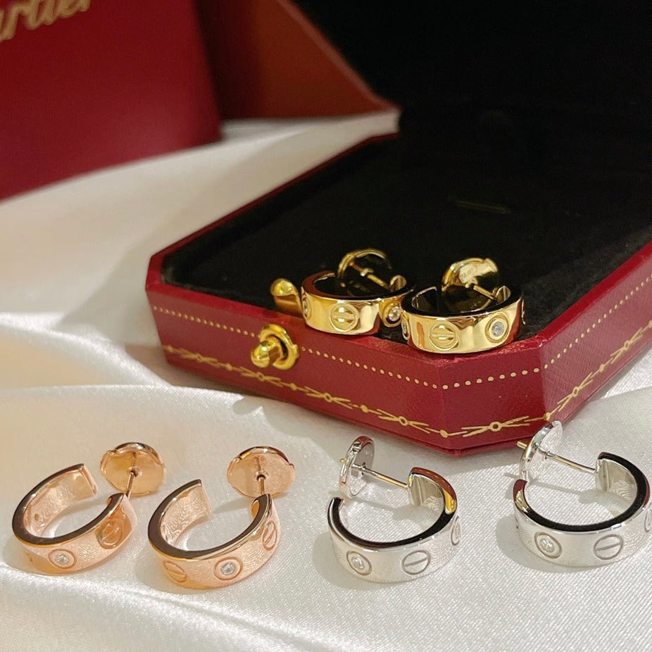 [Kismet Jewels ]LOVE EARRINGS 5.7MM 2 DIAMONDS