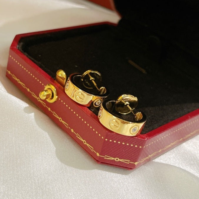 [Kismet Jewels ]LOVE EARRINGS 5.7MM 2 DIAMONDS