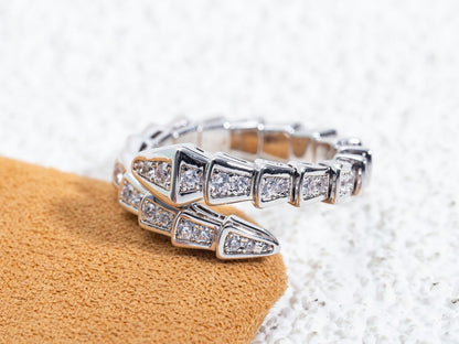 [Kismet Jewels ]SERPENTI RING SILVER DIAMOND PAVED 4MM