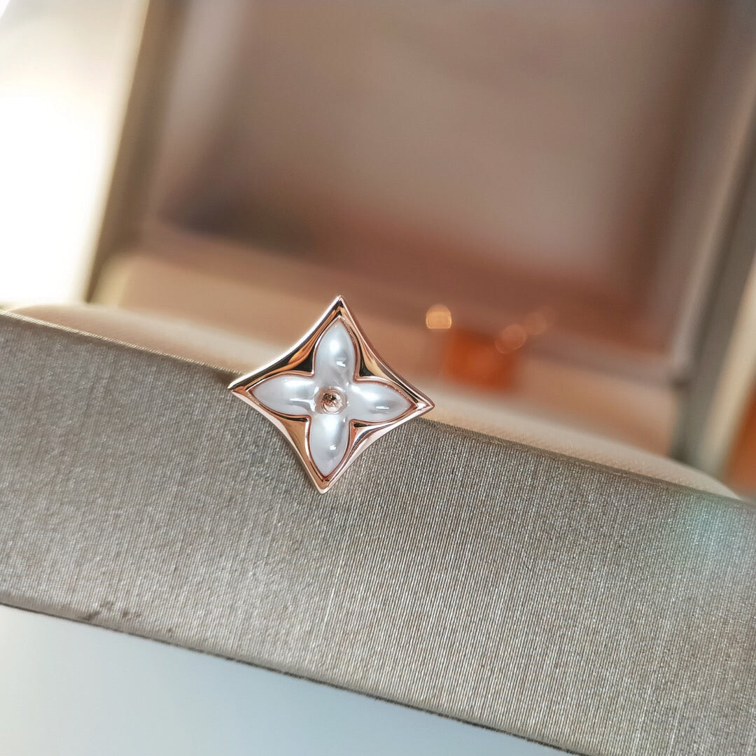 [Kismet Jewels ]STAR MOP PINK GOLD EARRINGS