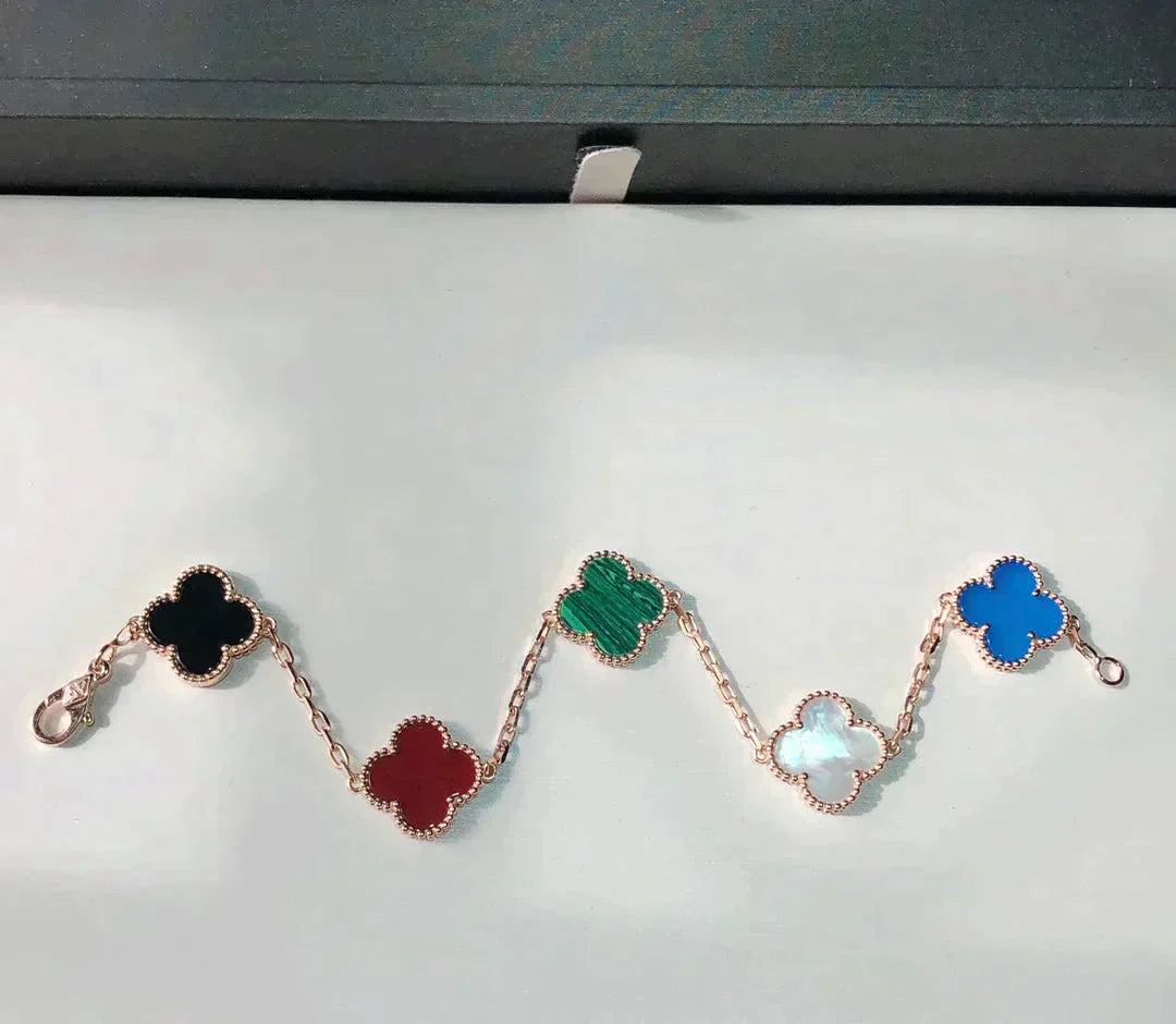 [Kismet Jewels ]CLOVER 5 MOTIFS MULTICOLOR  BRACELET