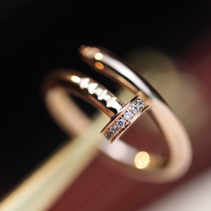 [Kismet Jewels ]JUSTE RING 2.65MM PINK GOLD DIAMOND