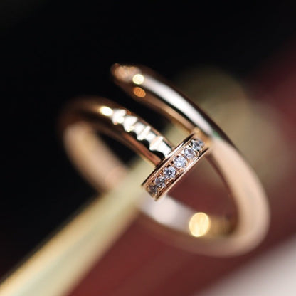 [Kismet Jewels ]JUSTE RING 2.65MM PINK GOLD DIAMOND
