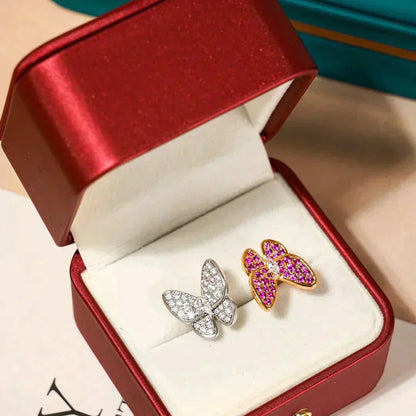 [Kismet Jewels ]TWIN BUTTERFLY DIAMOND RING