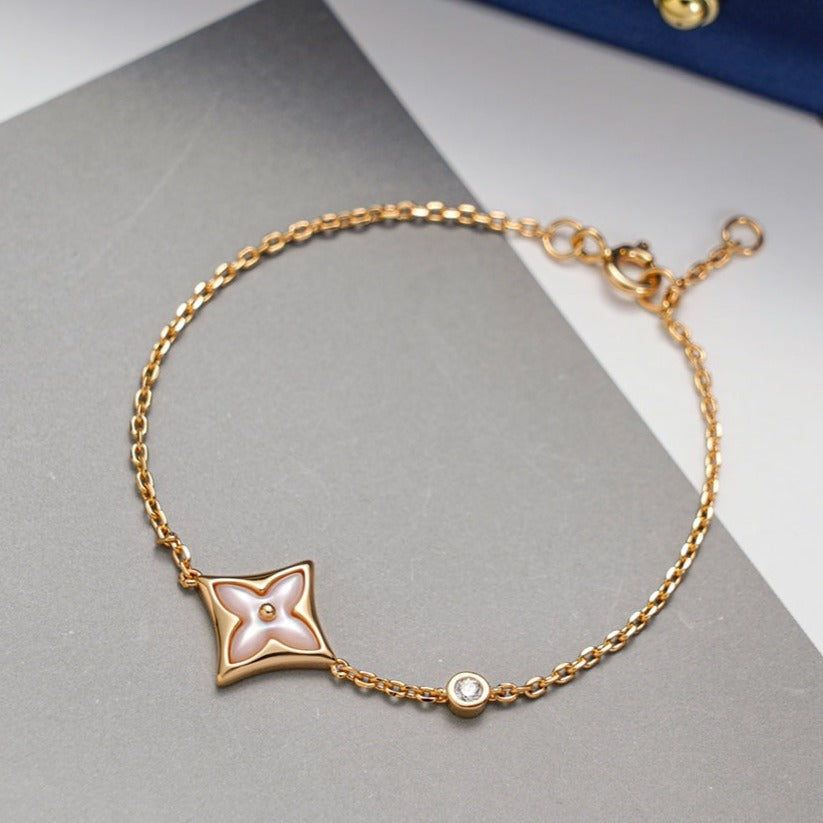 [Kismet Jewels ]STAR 1 DIAMOND PINK GOLD BRACELET
