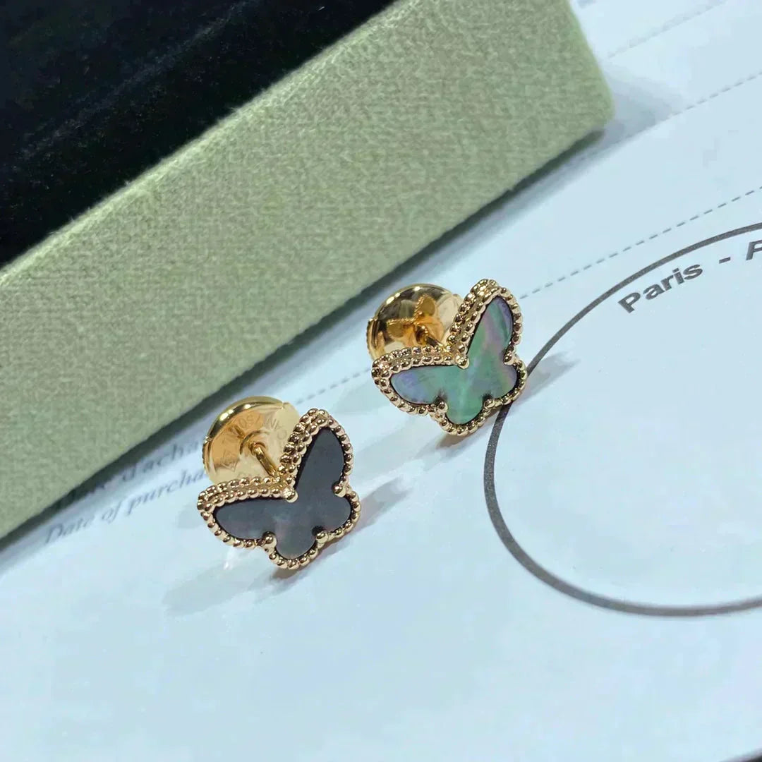 [Kismet Jewels ]BUTTERFLY DARK MOP  EARRINGS