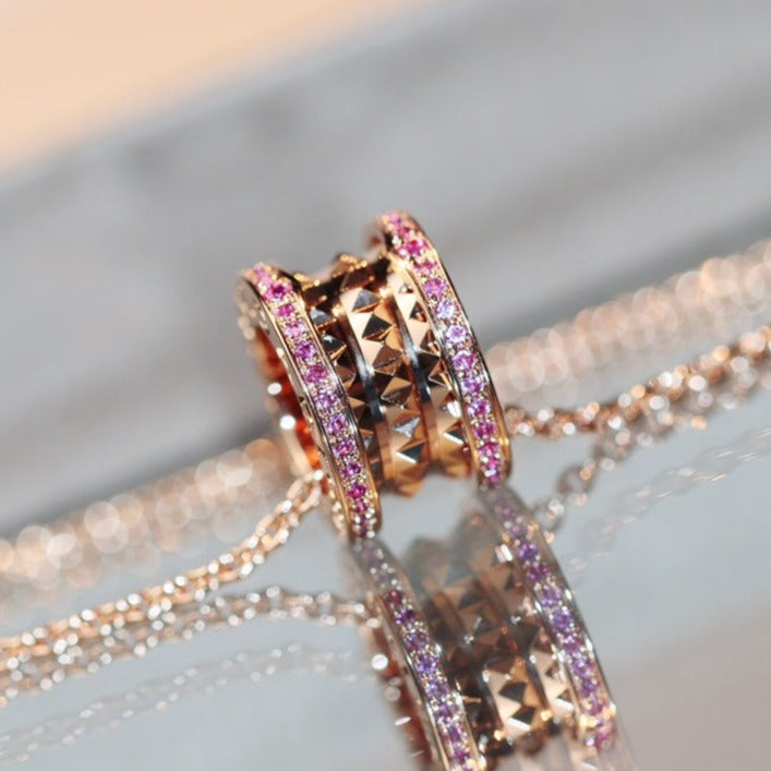 [Kismet Jewels ]ZERO 1 ROCK PINK GOLD PINK DIAMOND NECKLACE