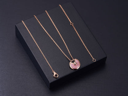 [Kismet Jewels ]AMULETTE ROSE GOLD PINK MOP NECKLACE