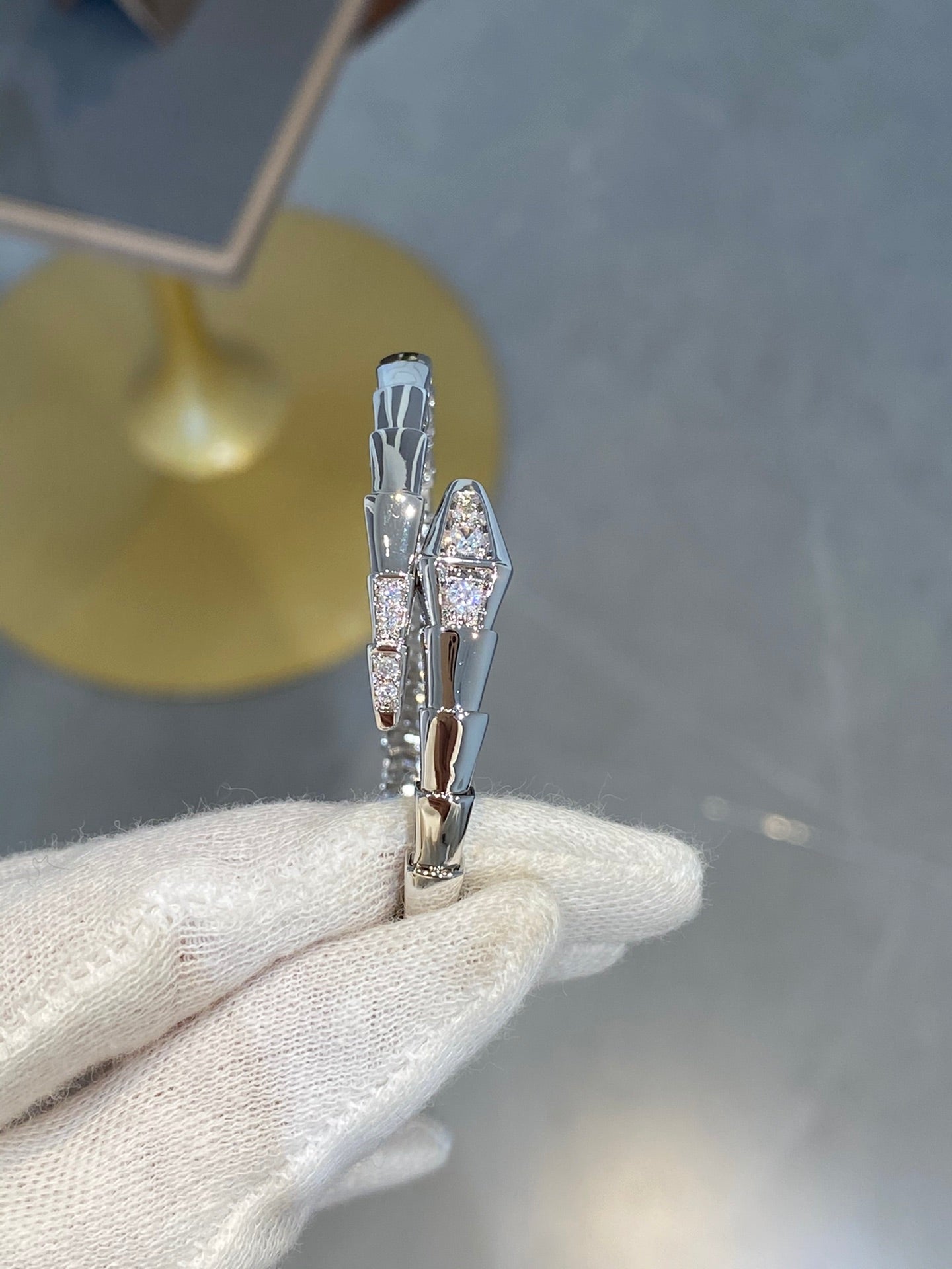 [Kismet Jewels ]SERPENTI BRACELET DIAMONDS SILVER